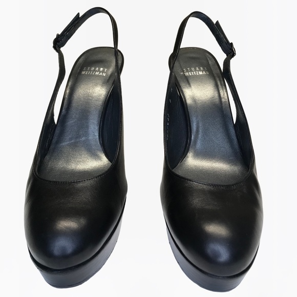 Stuart Weitzman Leather Platform & Strap High Heels Pumps - 9M - Picture 16 of 17